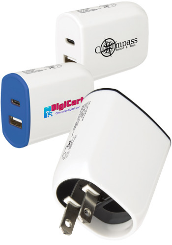 UL Listed 2 In 1 USB Type C Wall Adapters