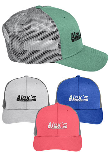Team 365  Adult Zone Sonic Heather Trucker Caps
