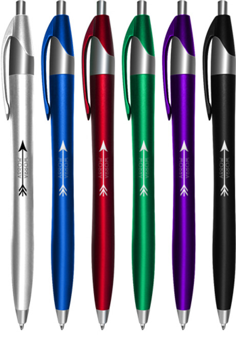 Silhouette Metallic Retractable Ball Point Pens