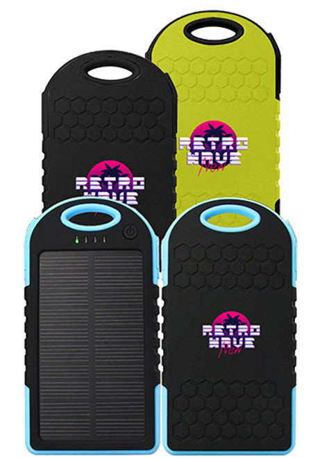 4000 mAH Solar Power Banks With Carabiner