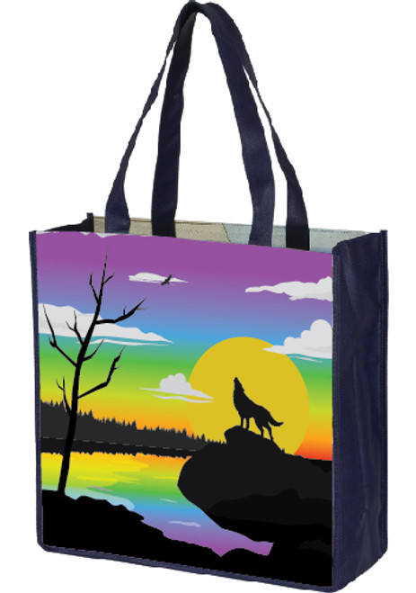 Full Color Sublimation Grocery Shopping Tote Bags