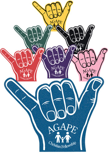 Small Shaka Foam Hands