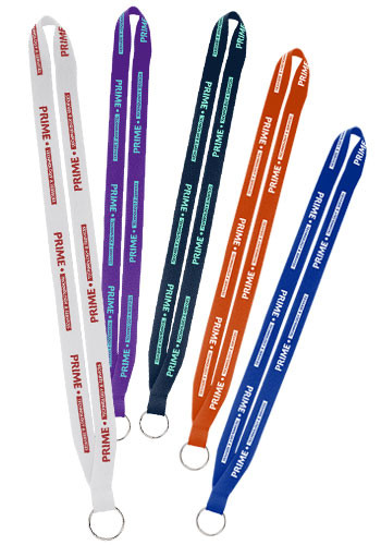 0.75 In. Polyester Lanyards with Sewn Metal Split-Rings