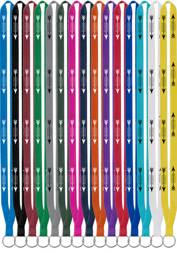 Half Inch Polyester Lanyards with Metal Split-Rings