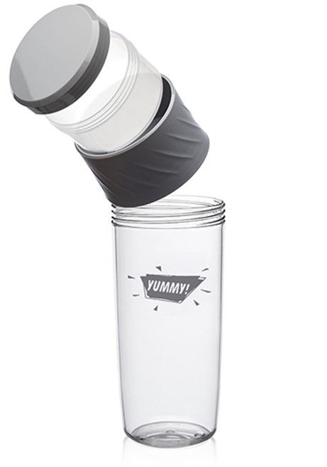 16 oz. Dual Sip-N-Snack Plastic Water Bottles