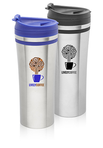 15 oz.  Mia Insulated Stainless Steel Travel Mugs