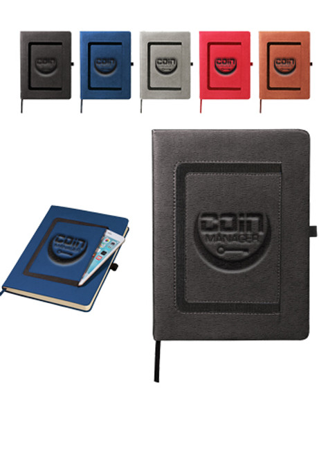 LEEMAN Large Roma Journals with Phone Pocket
