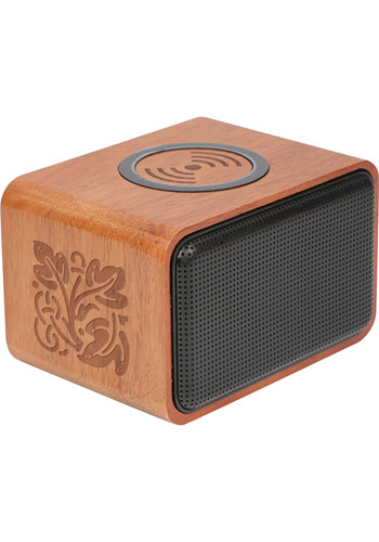 Wood Bluetooth Speakers With Wireless Charging Pad