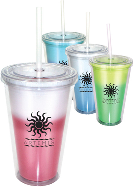 16 oz. Mood Victory Tumblers With Straw