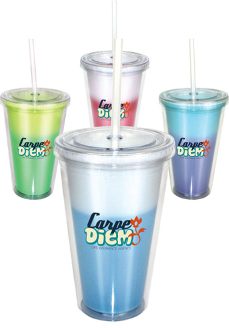 16 oz. Full Color Mood Victory Tumblers With Straw