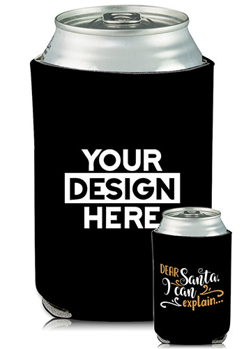 Collapsible Can Coolers Dear Santa Print