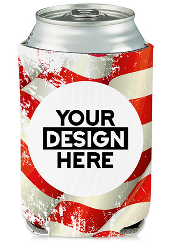 Collapsible Can Coolers American Flag Print
