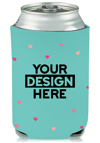 Collapsible Can Coolers Valentines Print