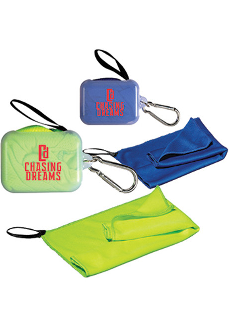 Mini Cooling Towels In Carabiner Case Mini Cooling Towels In Carabiner Case