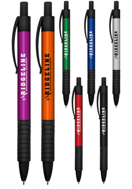 RETRAX Smooth Grip Metallic Retractable Ball Pens