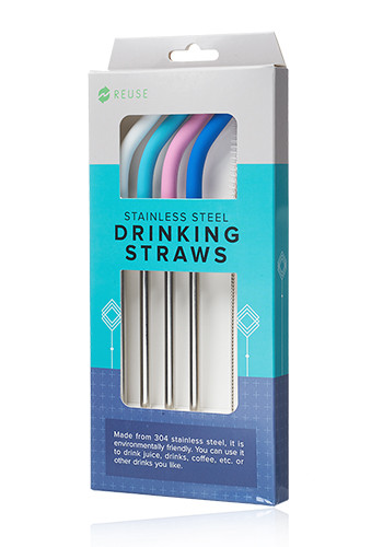 4-Piece Straw Pack with Brush
