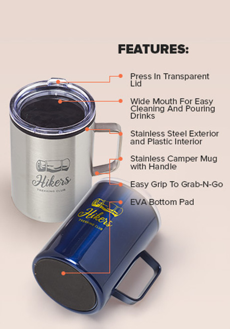13.5 oz. Wells Stainless Steel Camper Mug