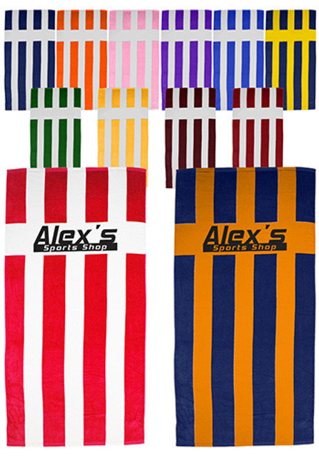 Cabana Rugby Stripe Beach Towels