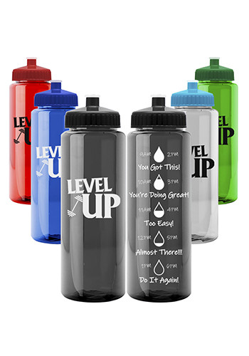 32 oz Guzzler Trans Color Water Bottles