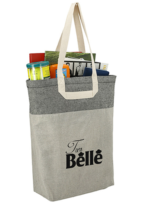 Recycled Cotton U-Handle Book Tote Bag