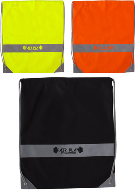 Reflective Drawstring Tote Bag