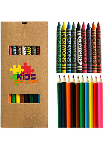 19 Piece Crayon and Pencil Set