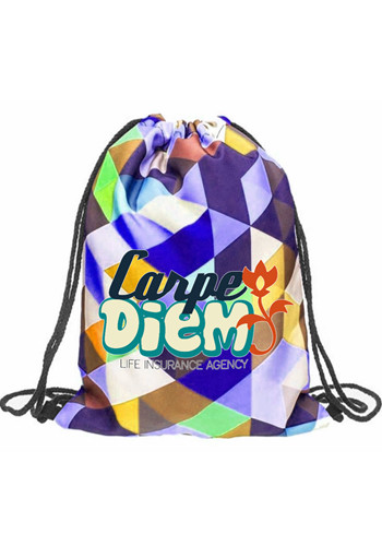 Sublimated Drawstring Backpack Cinch Sports Bag