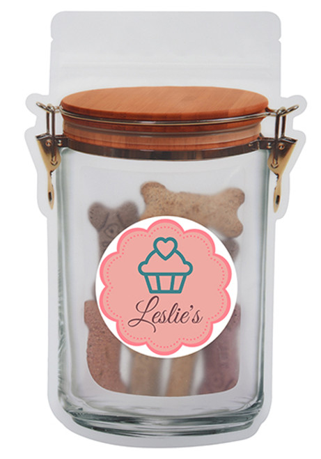 5.5 oz Reusable Storage Bag with Dog Bones 5.5 oz Reusable Storage Bag with Dog Bones