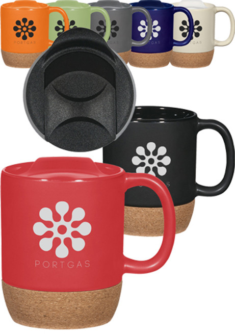 14 oz Cork Base Ceramic Mug