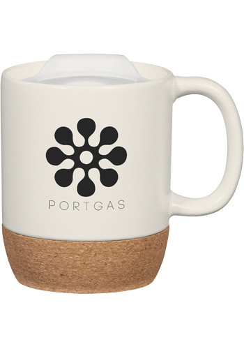 14 oz Cork Base Ceramic Mug