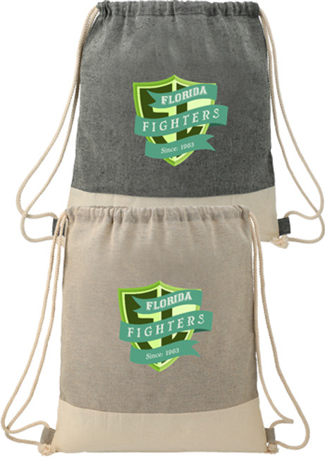 Split Recycled Cotton Drawstring Bag