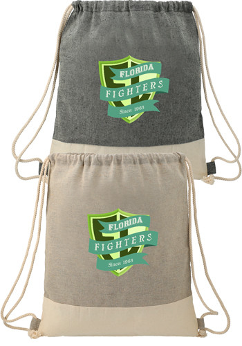 Split Recycled Cotton Drawstring Bag