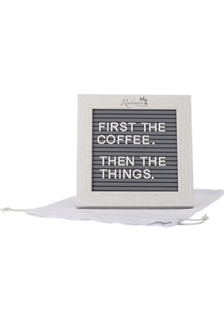 Cipher Wood Frame with Plastic Letter Board