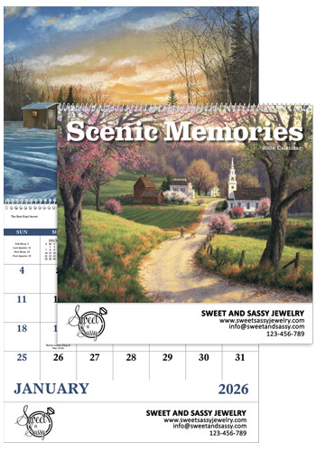 Good Value  Scenic Memories Spiral Calendar