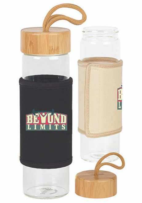 18.5 oz Serenity Bamboo Glass Bottle 18.5 oz Serenity Bamboo Glass Bottle