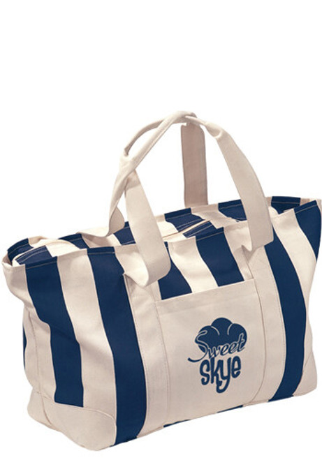 Large Striped Canvas Tote Bag Large Striped Canvas Tote Bag