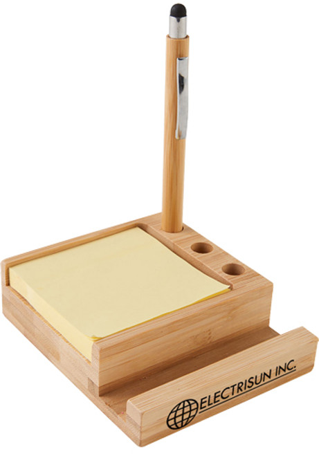 Bamboo Desk Organizer with Phone Holder