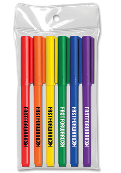 6-Piece Fine Point Fiber Point Pens