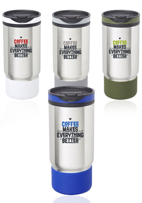 Oxford 17oz. Ribbed Travel Mugs