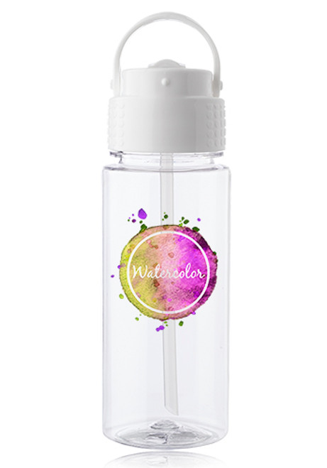 17 oz. Transparent Plastic Water Bottle with Carrying Handle