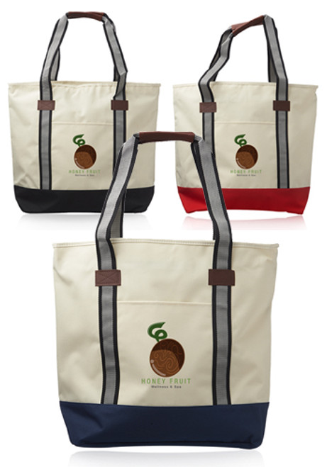 Large Sea Coast Polyester Tote Bags