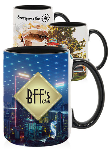 15 oz Inner and Handle Accent Sublimation Mug