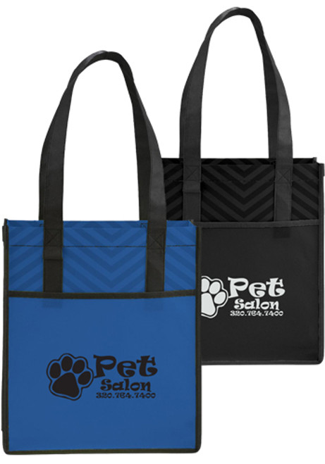 Chevron Non-Woven Shopper Tote