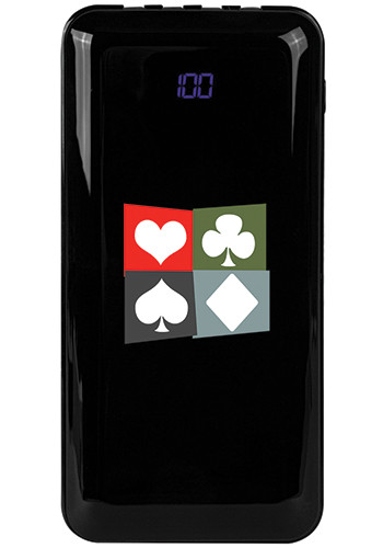 10000 mAh Power Bank with Built-In Cables