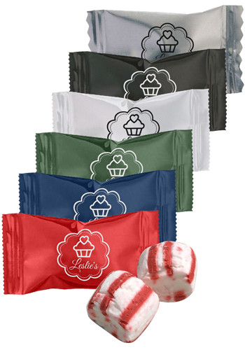Individually Wrapped Red Striped Soft Peppermint