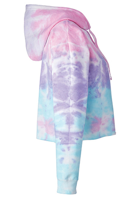 Tie-Dye Ladies Cropped Hooded Sweatshirt