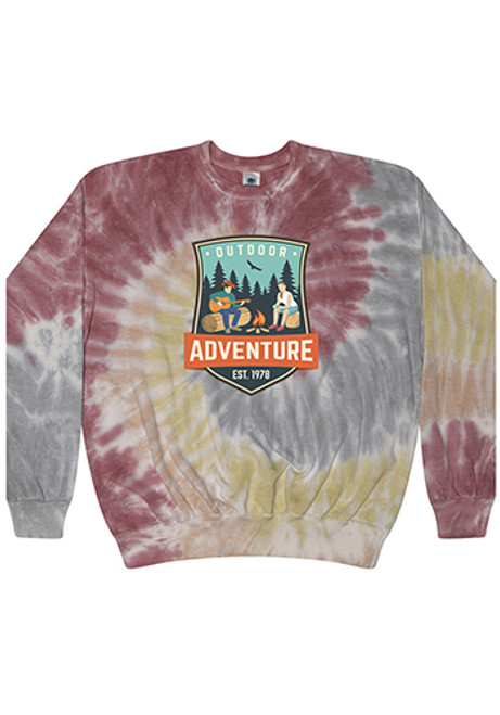 Tie-Dye Adult Crew Neck Fleece Shirt