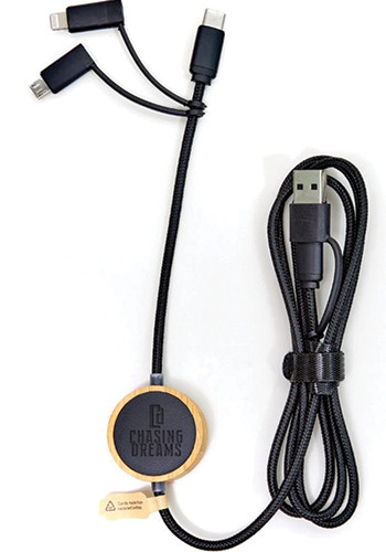 Moria 5-in-1 Bamboo Power Charging Cable