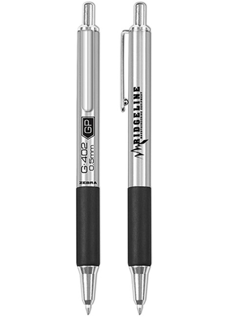 Zebra Retractable Gel Pen With Rubber Grip