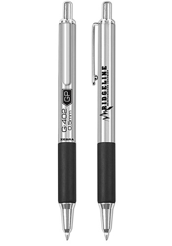 Zebra Retractable Gel Pen With Rubber Grip